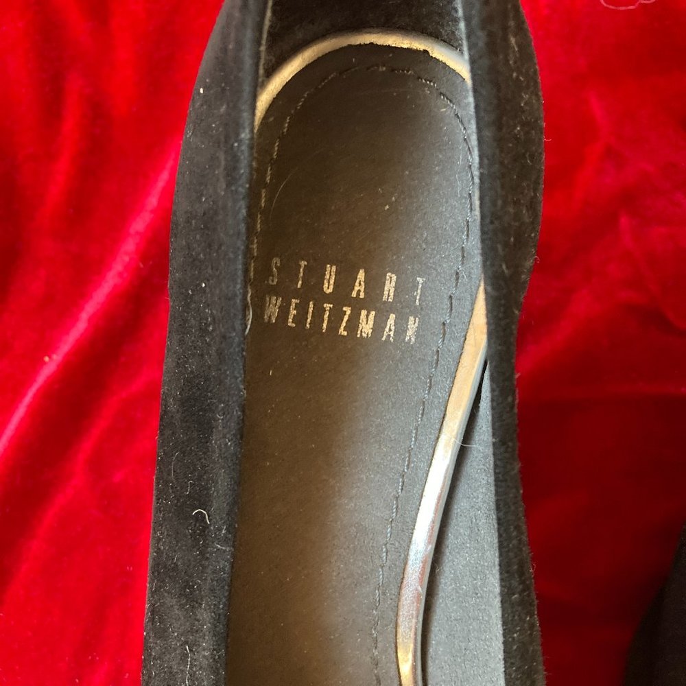 Stewart Weitzman, Black Suede Dress Shoe - Picture 7 of 9